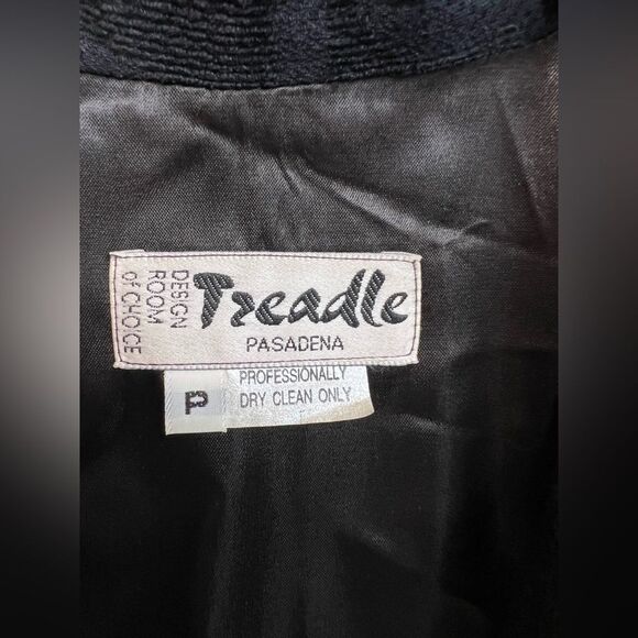 VTG Tzeadle Pasadena Tapestry Art To Wear Cropped Jacket Open Front Size P - Picture 11 of 15